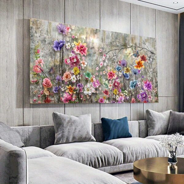 Second image of 1pc Canvas Poster, Modern Art, Abstract Painting Large Wall Art Colorful Canvas Decorative Picture, Ideal Gift For Bedroom Living Room Corridor, Wall Art, Wall Decor, Fall Decor, Wall Decor, Room Decoration, No Frame