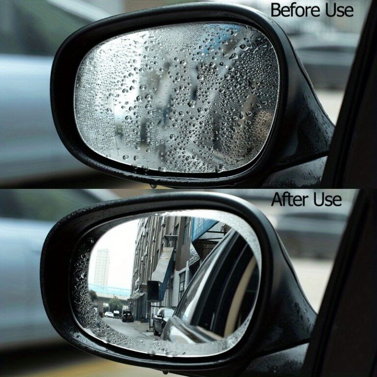 2pcs Car Rearview Mirror Protective Film - Rainproof, Anti-Fog, Waterproof, Clear PET Material, Durable Auto Sticker Accessories, for All Vehicle Models / Drivers