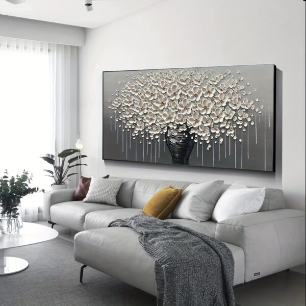 Second image of 1pc, Frameless Abstract Golden Tree Flower Canvas Painting Posters, Minimalism Wall Art Picture, Modern Living Room Decoration No Frame