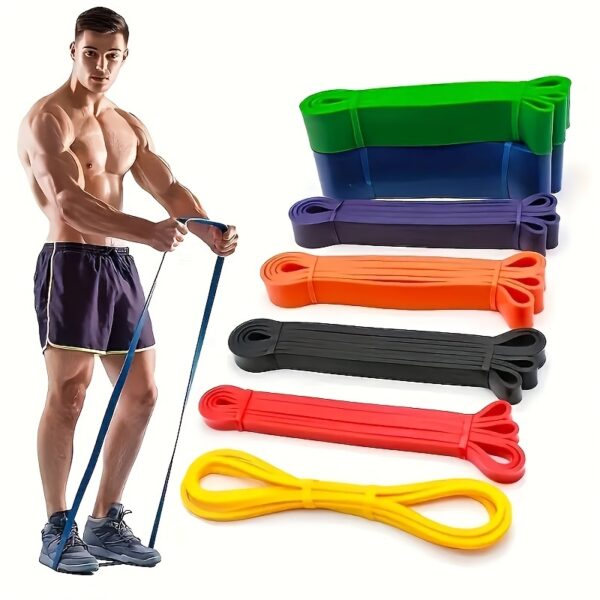 1pc Latex Elastic Band, Fitness Resistance Band, Sports Pull-up Elastic Rope, TPE Tension Rope