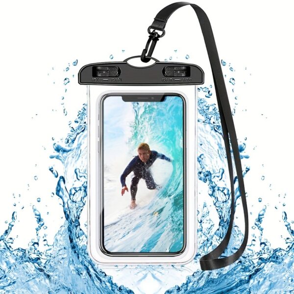 Second image of Keep Your iPhone Safe & Dry - 1pc Universal Waterproof Phone Pouch!