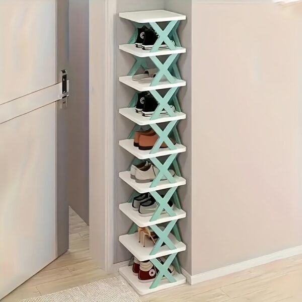 Space-Saving Multi-Layer Folding Shoe Rack - Stackable & Detachable, Perfect for Entryways, Bedrooms, Living Rooms & Dorms