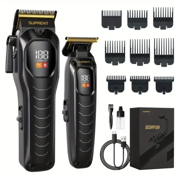 Second image of Ultimate Hair Grooming Kit - Wireless Clippers With Adjustable Guards And Charging Stand