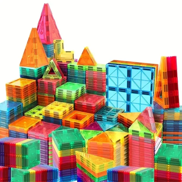 Second image of Magnetic 3D Building Blocks Set - Creative Construction Playboards for Boys & Girls, Durable PP Material