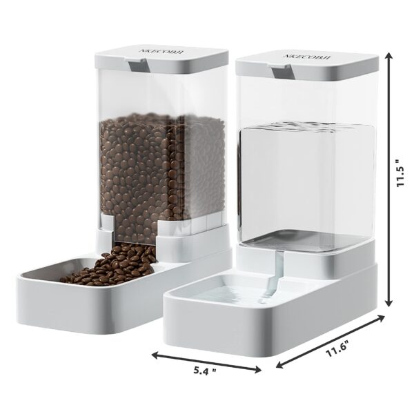 Second image of 3.8L Large Capacity Pet Feeder Plus - Automatic Dog Feeder and Water Dispenser Set for Dogs, Cats, and Pets - Gravity Fed, Easy to Clean, and Space-Saving Design