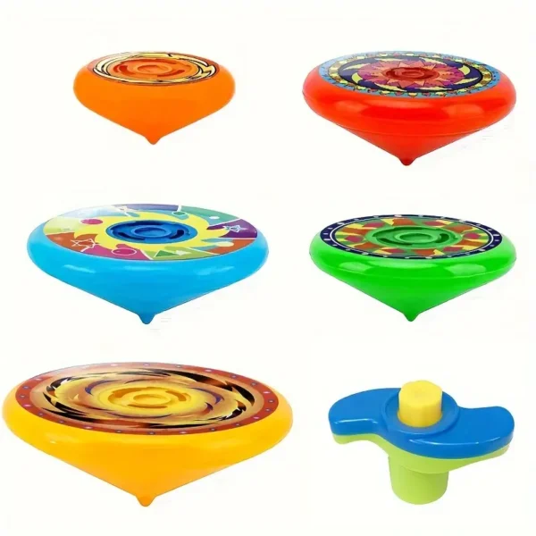 Second image of 5pcs Vibrant Multi-Layer Spinning Toys - Ideal For Group Play, Suitable For Various Ages, Great For Party Favors & Holiday Presents.