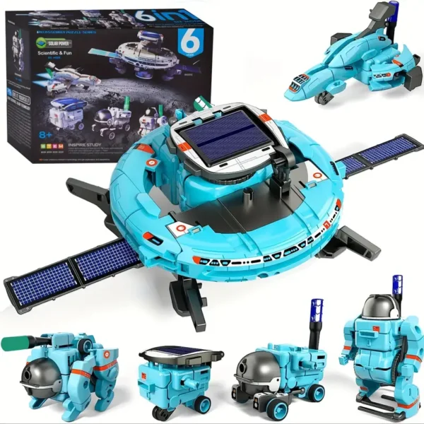 6-in-1 STEM Solar Robot Kit Toys Gifts for Kids, Educational Building Science Experiment Set Birthday for Kids Boys Girls