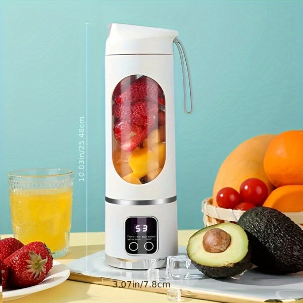 Second image of Portable USB-Rechargeable Blender & Juicer - Easy Clean, Perfect for Fruit & Vegetable Drinks, Milkshakes - 10.14oz to 16.91oz Capacity