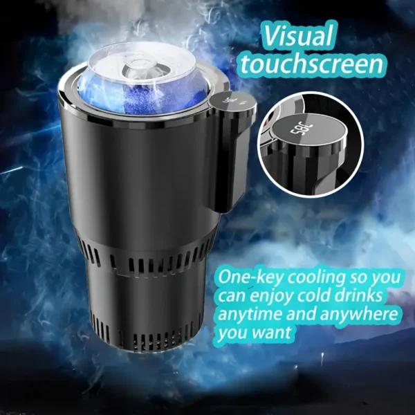 1pc Multi Functional Intelligent Car Cold And Hot Cup Holder With Temperature Control, Portable Small Refrigerators, Suitable For Travel Small Refrigerators, Suitable For 12-24V Car Cigarette Lighter Car Small Refrigerators