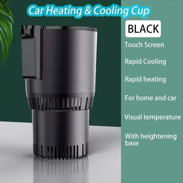 Second image of 1pc Multi Functional Intelligent Car Cold And Hot Cup Holder With Temperature Control, Portable Small Refrigerators, Suitable For Travel Small Refrigerators, Suitable For 12-24V Car Cigarette Lighter Car Small Refrigerators