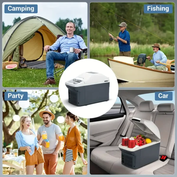 Second image of Car Refrigerator Compact Mini Refrigerator 6L - Portable cooler and warmer for bedroom, office, car and snacks