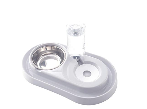 Second image of Stainless Steel Pet Bowls with Automatic Water Bottle